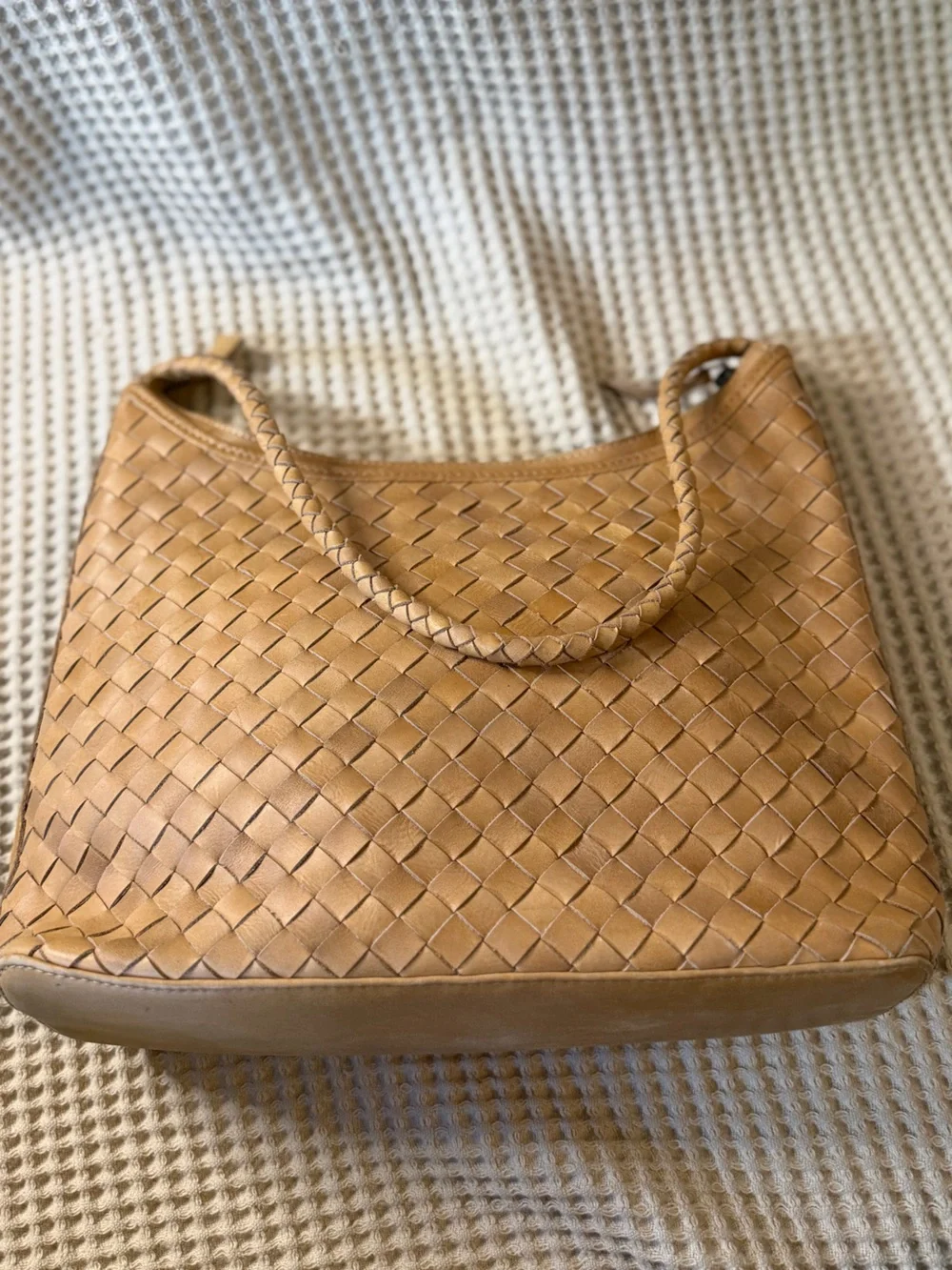 Bembien Marni Handwoven Leather Shoulder Bag Caramel - Picture 9 of 14
